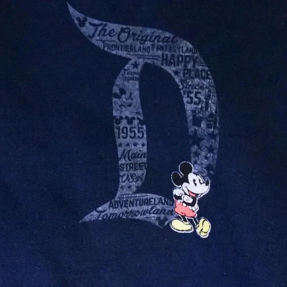 Disneyland Resort Mickey Mouse Hoodie Sweatshirt Navy 2XL - Picture 3 of 6